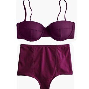 Women's High-Waist Bikini Set in Plum NWT